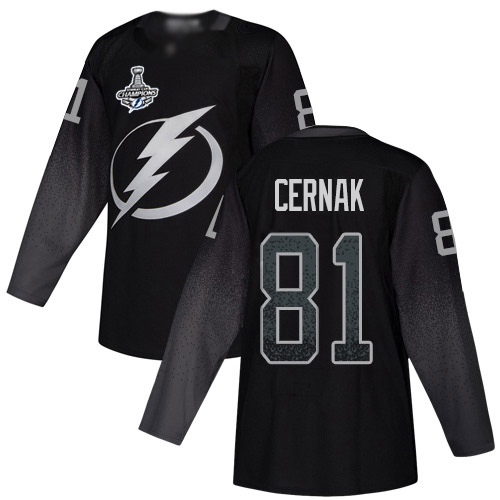 Adidas Tampa Bay Lightning Men #81 Erik Cernak Black Alternate Authentic 2020 Stanley Cup Champions Stitched NHL Jersey->tampa bay lightning->NHL Jersey